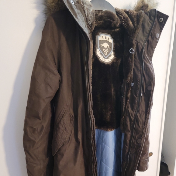 Brown TNA Parka size S - Picture 5 of 11